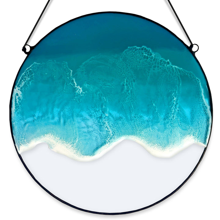 Glass Picture "Sea". 1 wave (15 cm) / Glasbild "Meer". 1 Welle (15 cm)