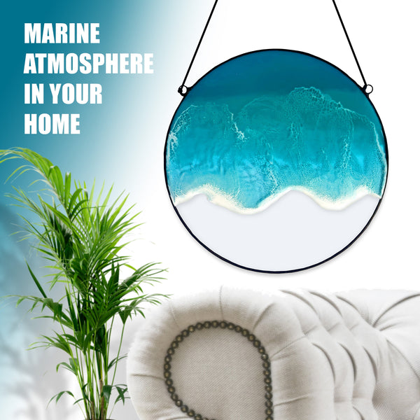 Glass Picture "Sea". 1 wave (15 cm) / Glasbild "Meer". 1 Welle (15 cm)